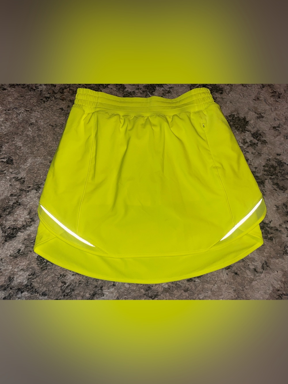 lululemon athletica Neon Yellow court rival high rise Women’s Athletic Skort